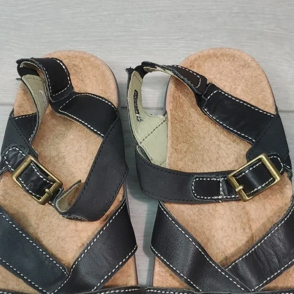 Sold Spenco Womens Ankle Strap Sandals Flats Slide Flip flop shoes sz 7 - Picture 6 of 12